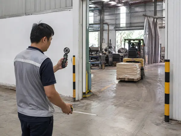Khảo sát nguồn bụi và lối đi trước khi lắp màn PVC