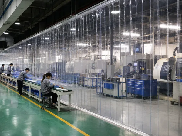 Khảo sát vị trí lắp màn PVC tại khẩu độ lớn giữa các khu sản xuất có điều kiện môi trường khác nhau