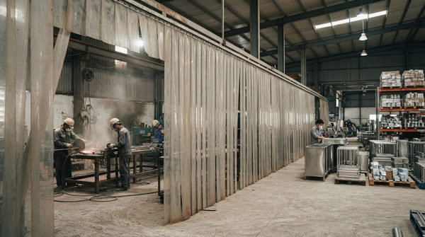 Tầm quan trọng của rèm ngăn bụi khu sản xuất công nghiệp