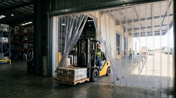 Lợi ích vượt trội khi lắp đặt màn nhựa PVC chịu lực cho cửa kho bãi