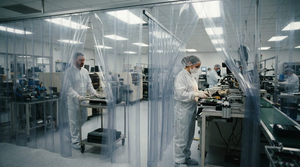 Giải pháp rèm PVC cho phòng sạch: Lợi ích vượt trội so với vách cứng