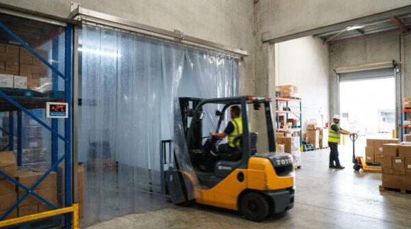 Rèm PVC trong suốt cửa kho