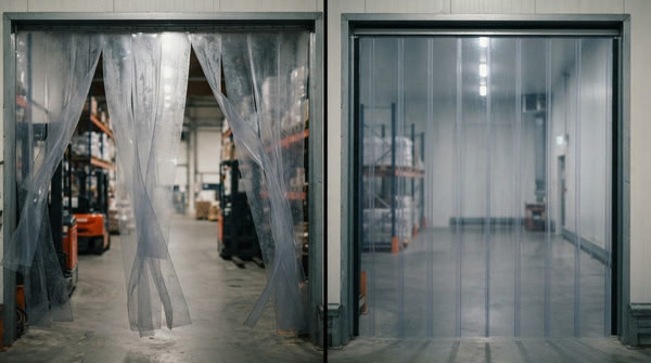 So sánh rèm nam châm ngăn lạnh và rèm nhựa PVC thông thường