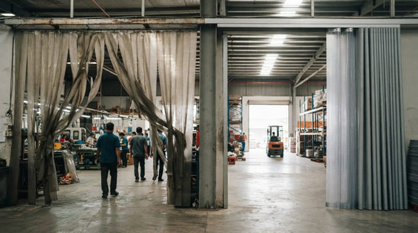 So sánh rèm nhựa kéo xếp tấm lớn và rèm nhựa PVC lá thả cố định