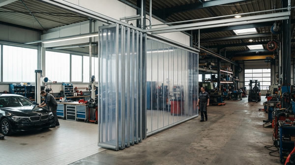 Phân loại và ứng dụng thực tế của vách ngăn nhựa PVC kéo xếp